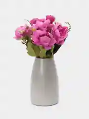 Фиолетовый искусственные цветы пионы, камелии, розы, букет