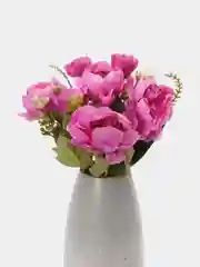 Фиолетовый искусственные цветы пионы, камелии, розы, букет