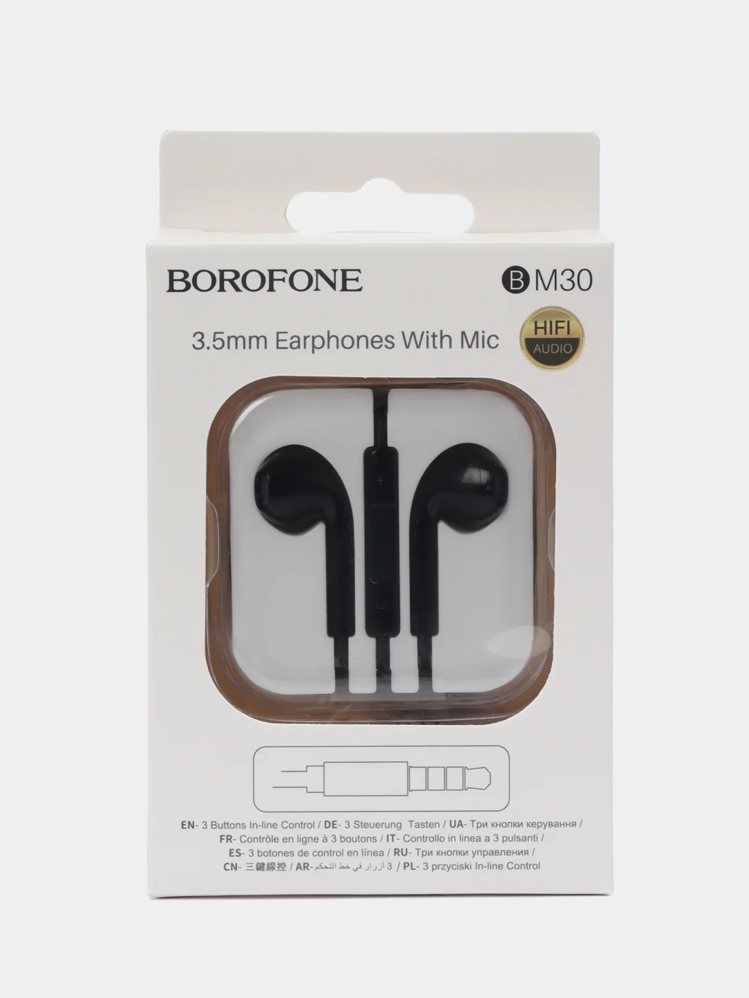 Черный наушники с микрофоном Borofone BM30 3.5mm Jack