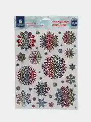 Наклейки на окно новогодние многоразовые, декор на новый год, Золотая Сказка, 591929