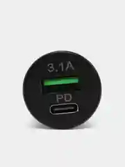 Автомобильное зарядное устройство, USB и Type-C, 3.1 А