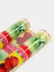 Красный силиконовая скатерть с рисунком (гибкое стекло, защитная пленка) на стол, 100х120см, рулон
