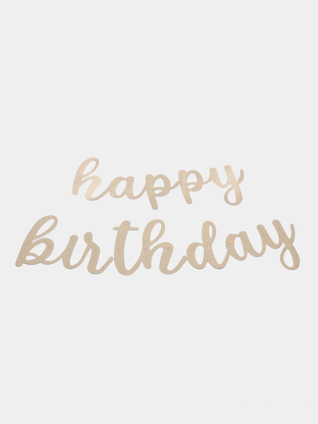 Бронзовый растяжка со словами "Happy birthday" с блестящим глиттером для дня рождения