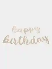 Бронзовый растяжка со словами "Happy birthday" с блестящим глиттером для дня рождения