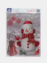 Наклейки на окно, новогодние, многоразовые, декор на новый год, Золотая Сказка, 591922