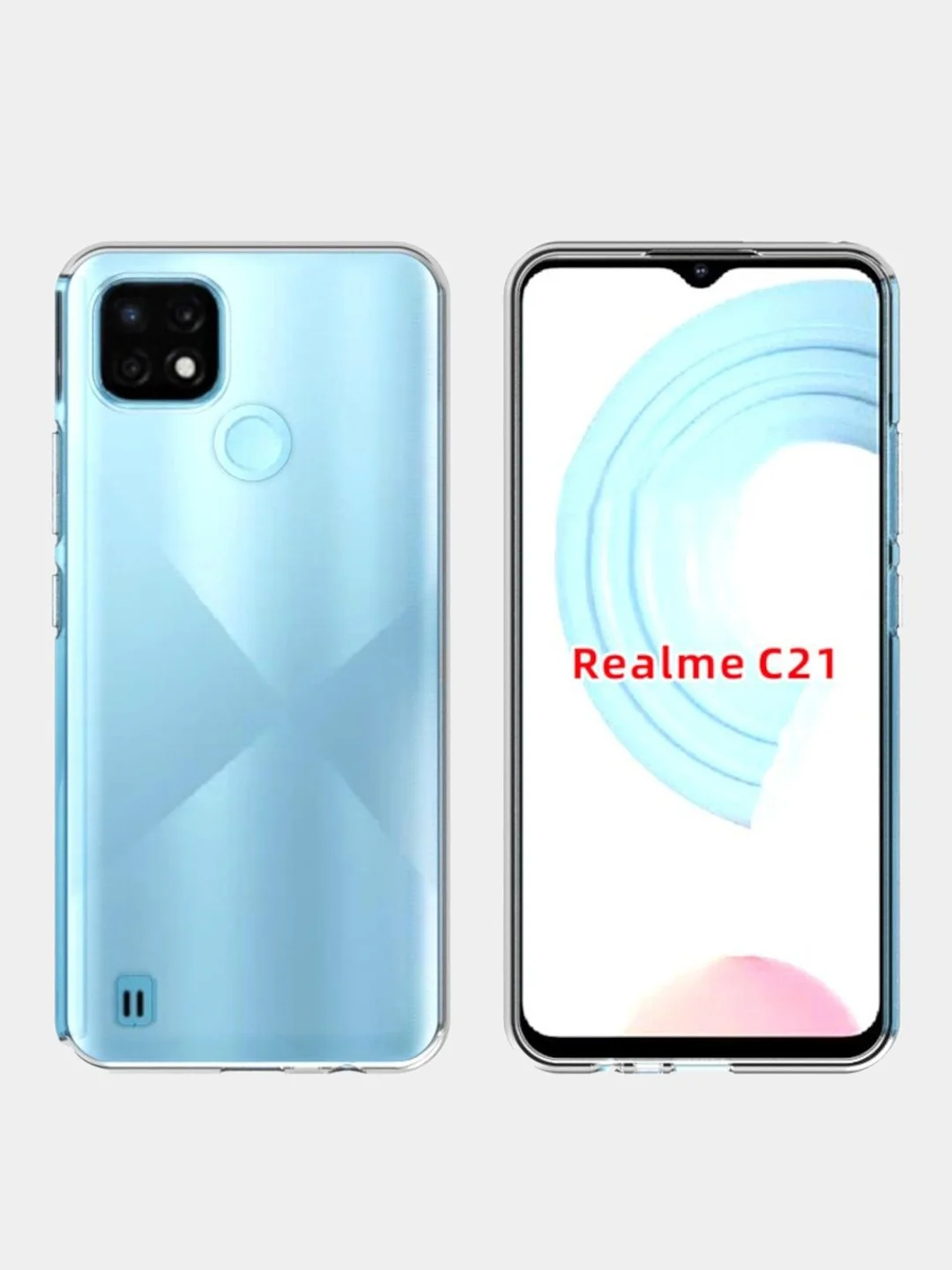Чехол Realme C21 Реалми С21 прозрачный силиконовый