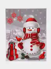Наклейка для окон многоразовая 30*38см "В снежном лесу", 4 дизайна ассорти, Золотая Сказка, 591926