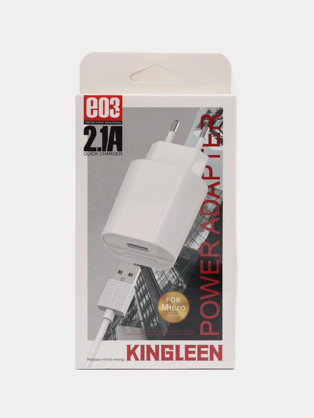 Белый зарядное устройство Kingleen E03, с кабелем, 3 вида