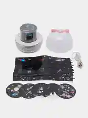 Ночник-проектор Бант LED USB АКБ, бело-розовый, 13 х 13 х 16 см