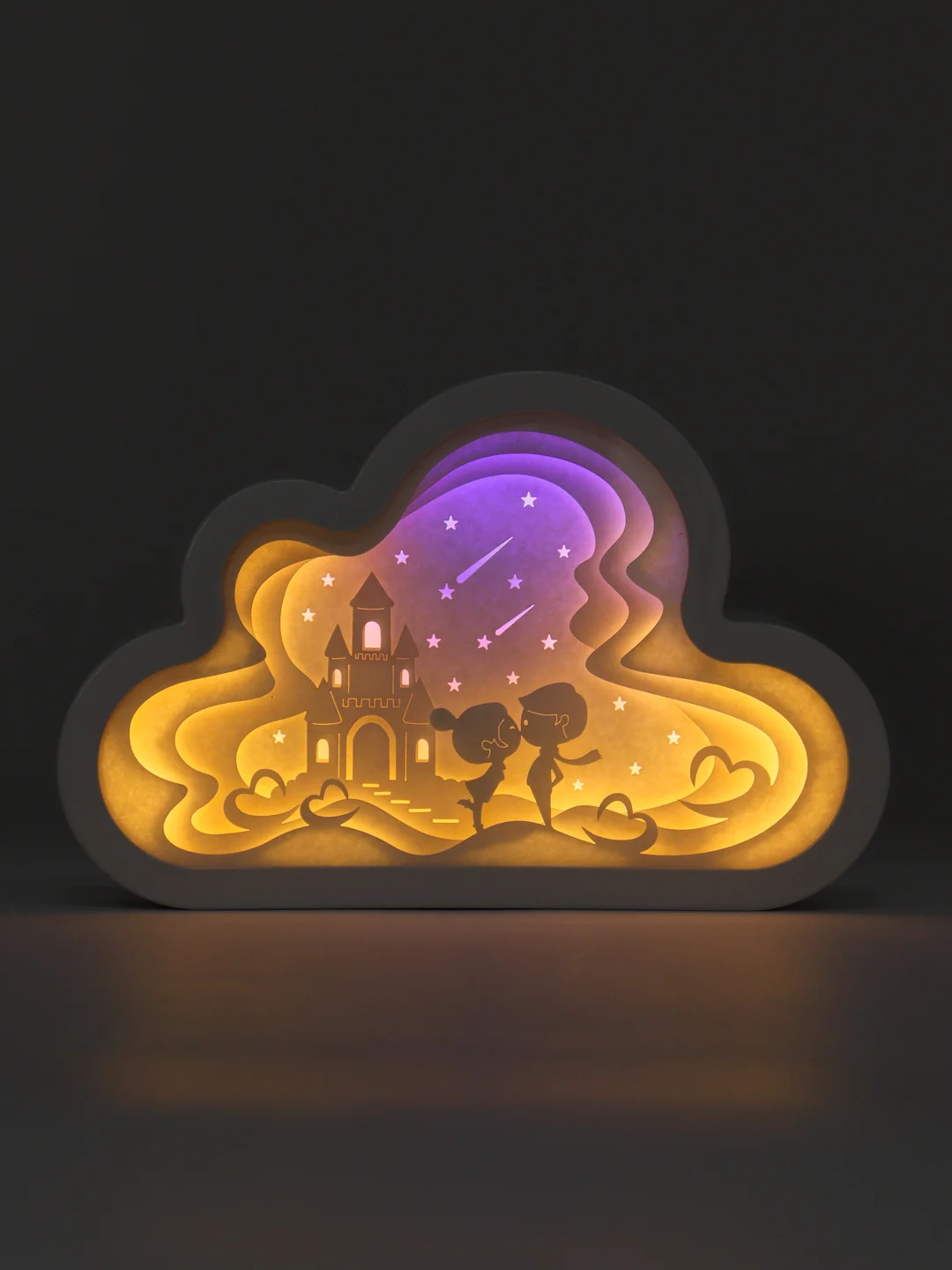 Ночник "Влюбленные" LED от батареек 3хАА USB 19x4x13 см
