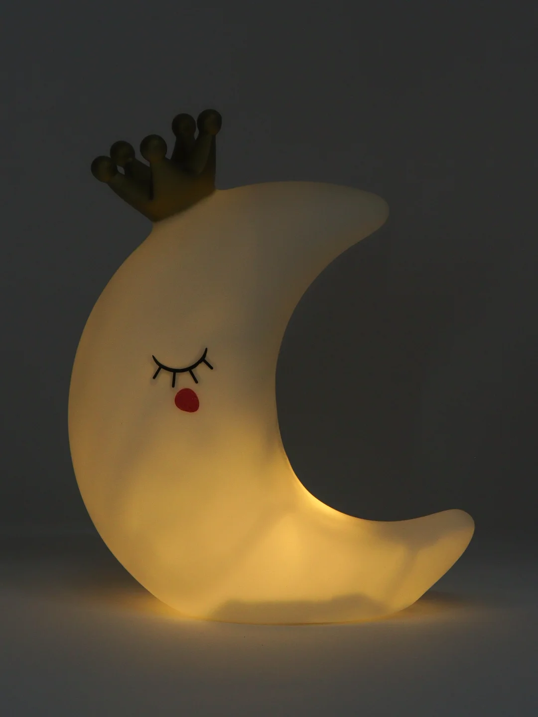 Ночник "Луна с короной", LED, от батареек, белый, 16 х 8 х 19 см