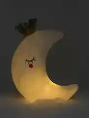 Ночник "Луна с короной", LED, от батареек, белый, 16 х 8 х 19 см