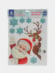 Наклейки на окно новогодние, декор для дома на новый год, Золотая Сказка, 591179