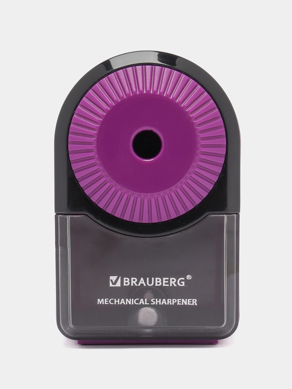 Точилка для карандашей с контейнером механическая BRAUBERG для простых и цветных, 271341