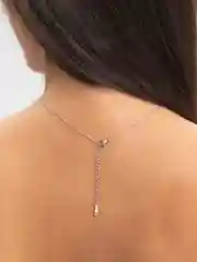 Золотой цепочка с подвеской, из искусственного камня