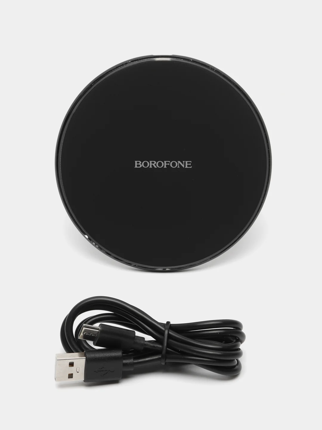 Черный беспроводное зарядное устройство Borofone BQ3 Pro Ultra slim, 15W