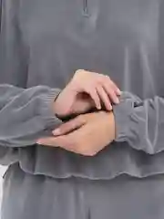 Серый костюм спортивный женский, флисовый Sharmin