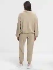 Бежевый костюм спортивный женский, флисовый Sharmin