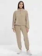 Бежевый костюм спортивный женский, флисовый Sharmin