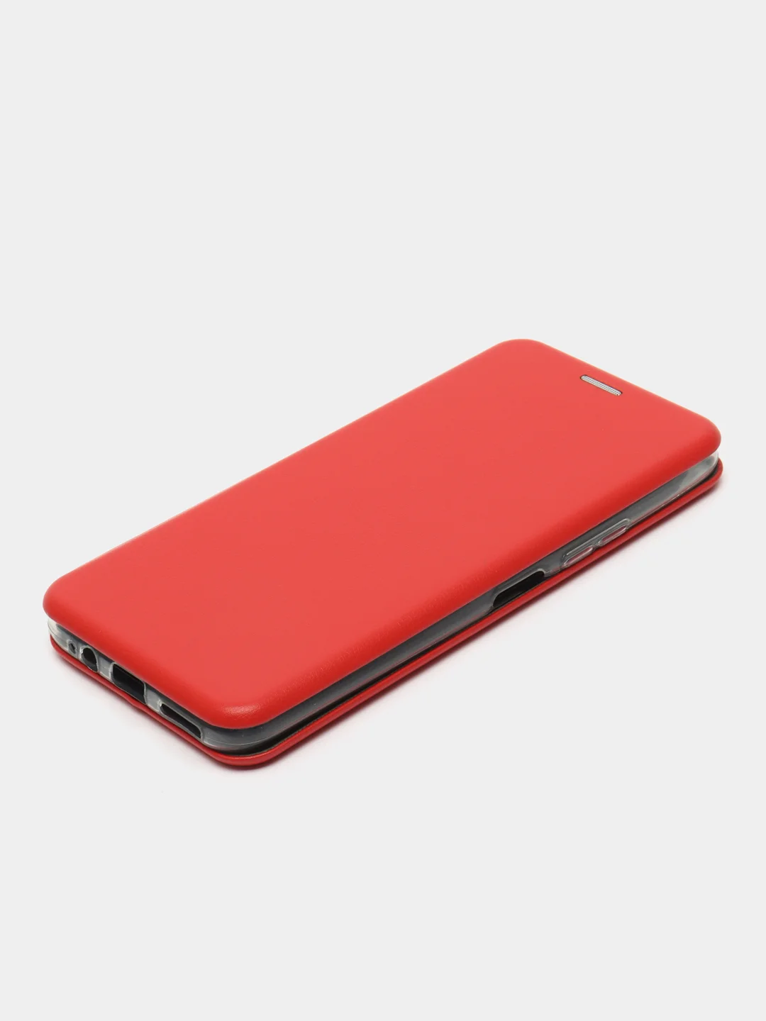 Красный чехол-книжка для Tecno Spark 8P Красная с карманом для карт и денег с магнитным креплением
