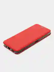 Красный чехол-книжка для Tecno Spark 8P Красная с карманом для карт и денег с магнитным креплением