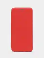 Красный чехол-книжка для Tecno Spark 8P Красная с карманом для карт и денег с магнитным креплением