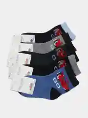 Синий меланж носки детские, 5 штук