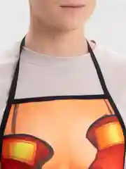 Серый мужской фартук с рисунком