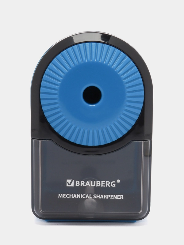 Точилка для карандашей с контейнером механическая BRAUBERG для простых и цветных, 271342