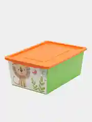Ящик для игрушек, с крышкой, "Счастливое детство", объём 30 л