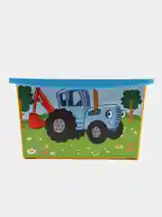Ящик для игрушек, с крышкой, "Синий трактор", объём 30 л