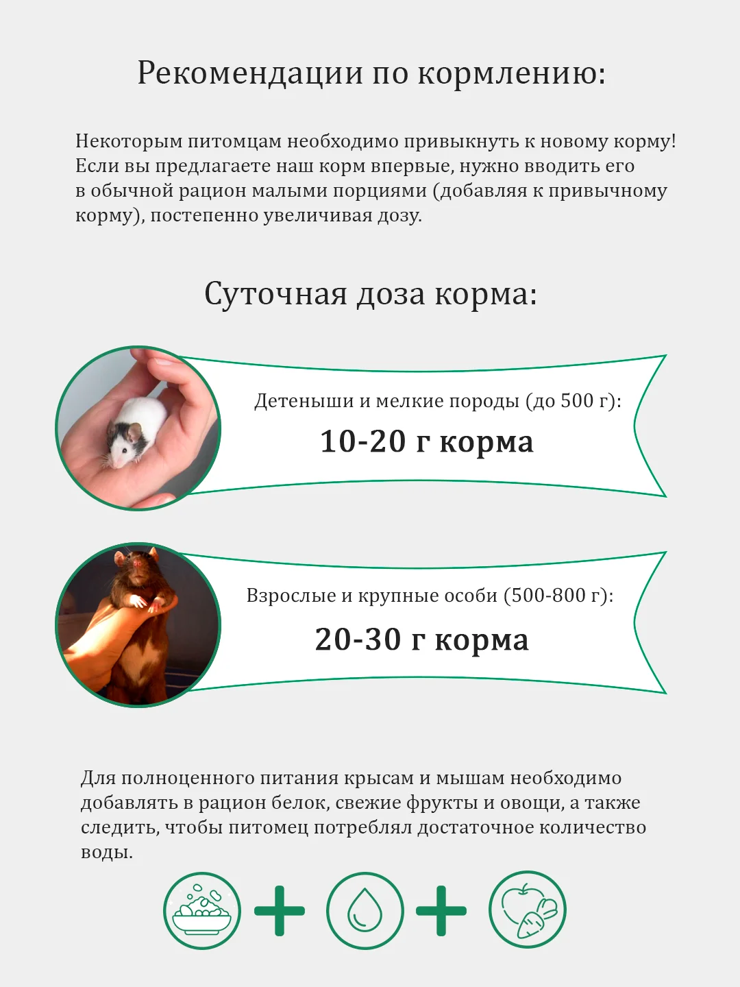 Корм для крыс и мышей, 1 кг