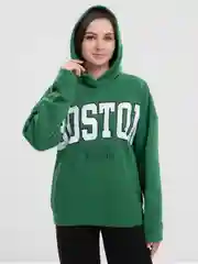 Лесной зеленый худи женское утепленное Boston, толстовка с капюшоном на флисе