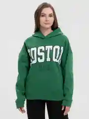 Лесной зеленый худи женское утепленное Boston, толстовка с капюшоном на флисе
