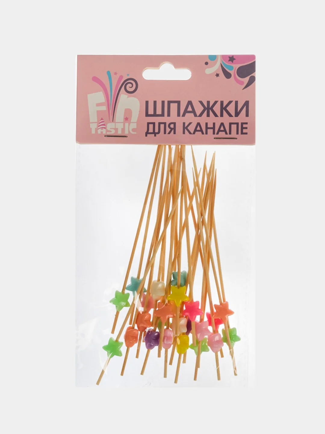 Шпажки для канапе "Звездочки и Сердечки", 24 штуки, 12 см