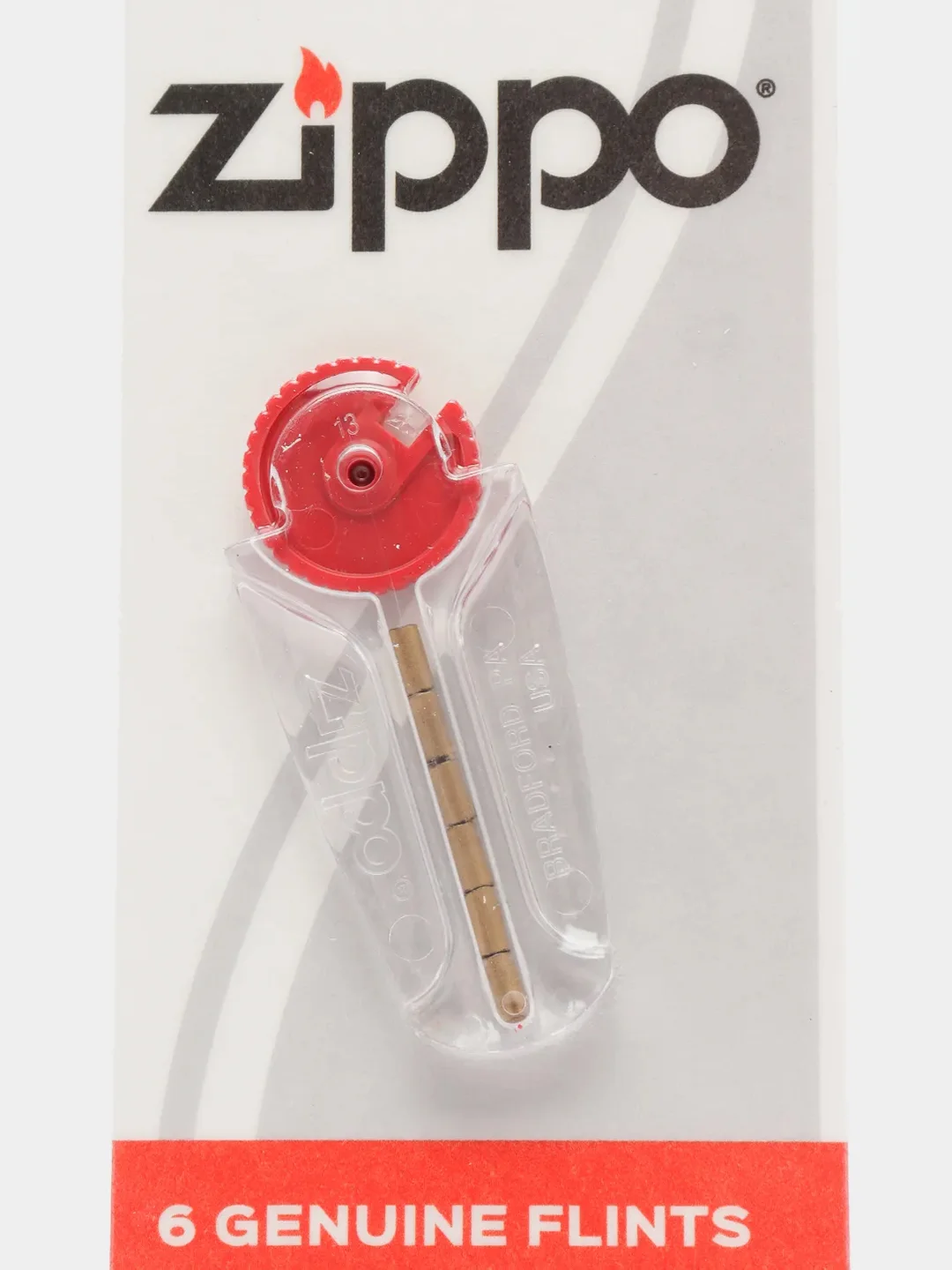 Кремни Zippo для бензиновых зажигалок, 6 штук в кейсе, в блистере