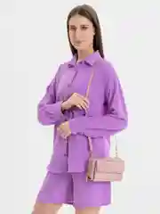 Розовый женская сумка клатч из экокожи