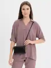 Черный женская сумка клатч из экокожи