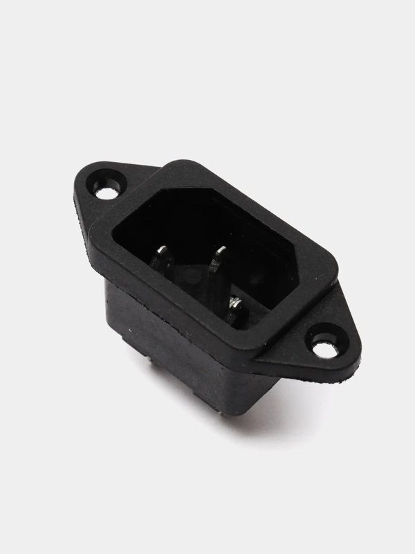 10 штук Сетевой разъем AC-016 AC-04 черный на корпус штекер питания C13 C14 IEC 320