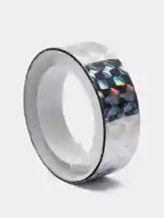 Серебряный цветной скотч, голографический, 10 мм х 3 м