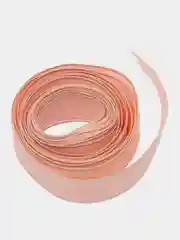 Пастельно-коралловый репсовая лента с люрексом 25 мм, 4 метра