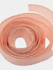 Пастельно-коралловый репсовая лента с люрексом 25 мм, 4 метра