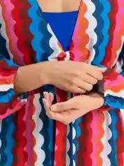 Длинная пляжная туника, накидка с высокими разрезами по бокам