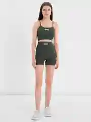 Зелёный хаки женский спортивный комплект белья для фитнеса и йоги, спортивный костюм с шортами и топом