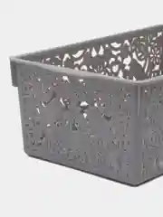 Серый корзина ажурная, корзинка пластиковая