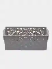 Серый корзина ажурная, корзинка пластиковая