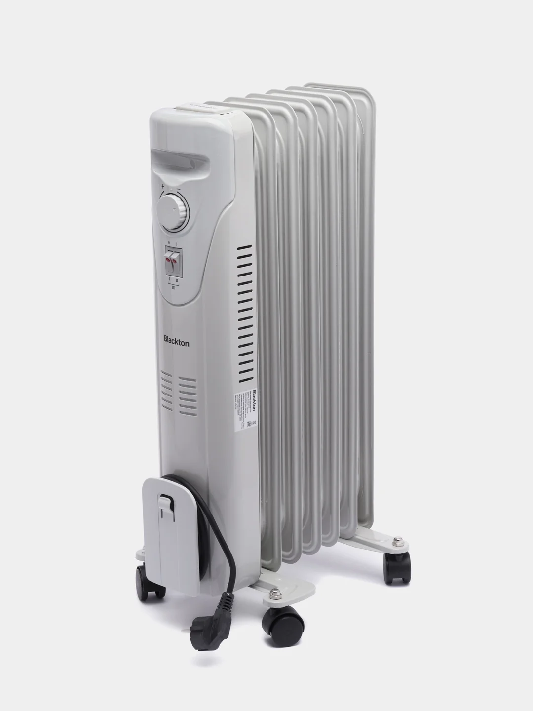 Белый масляный обогреватель Blackton Bt OH3110, 7 секций, 3 режима, 1500 Вт