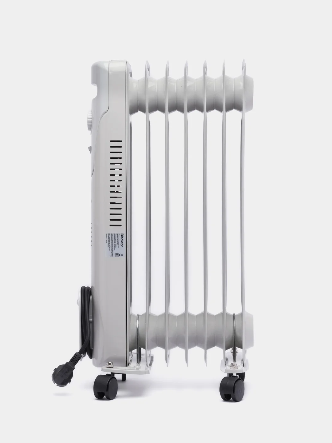 Белый масляный обогреватель Blackton Bt OH3110, 7 секций, 3 режима, 1500 Вт