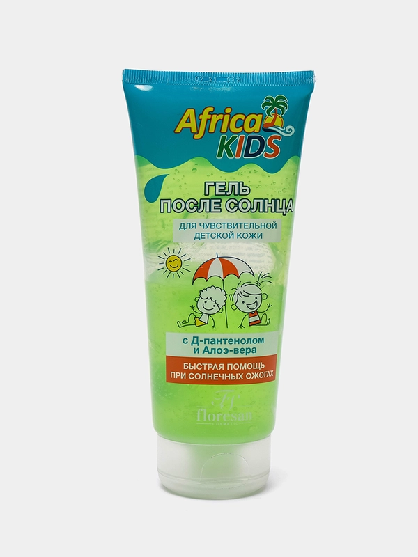 Крем-гель после загара (солнца) с алоэ, детский, охлаждающий Africa kids, 200 мл