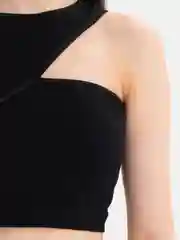 Черный женский топ на одно плечо